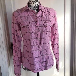 Cowgirl Hardware rhinestone snap pink and brown